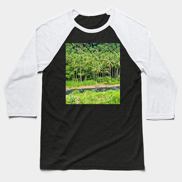 Cahulogan River, Gingoog, Misamis Oriental, Mindanao, Philippines Baseball T-Shirt by Upbeat Traveler